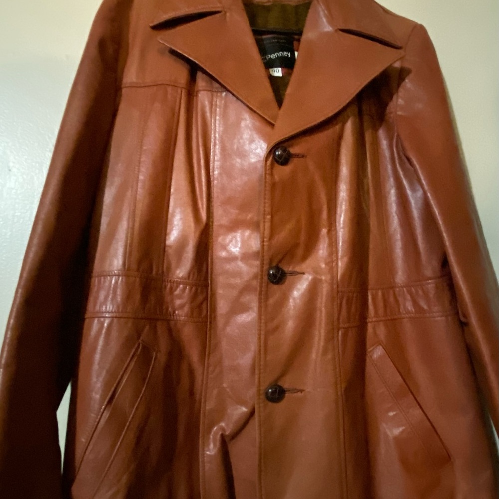 Men’s VTG Leather Jacket JCPenney Size 40